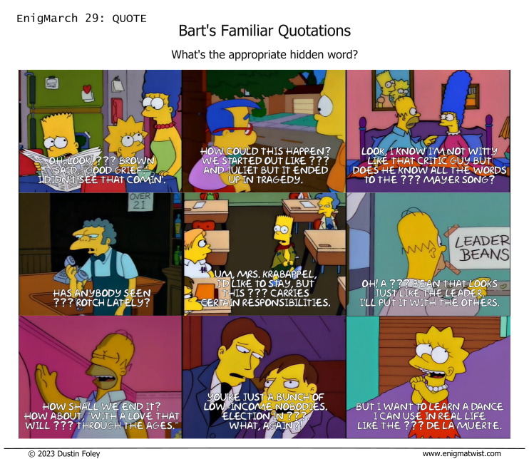 Bart's Familiar Quotations
